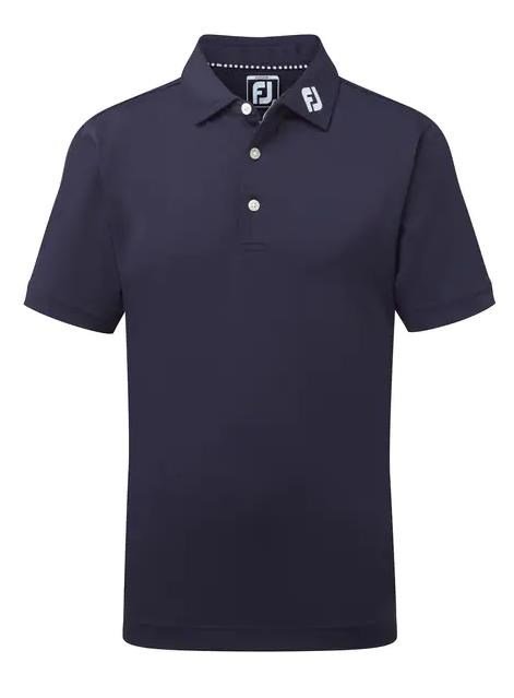 Footjoy Stretch Pique Solid dziecięce polo, granatowe