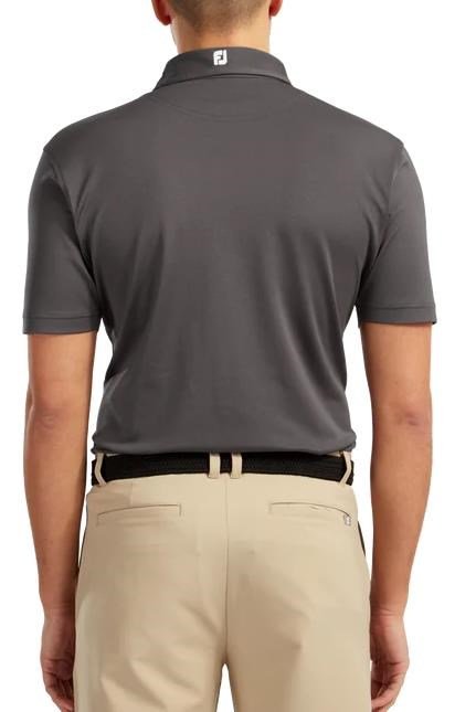FootJoy Stretch Pique Solid Athletic Fit męskie polo, charcoal