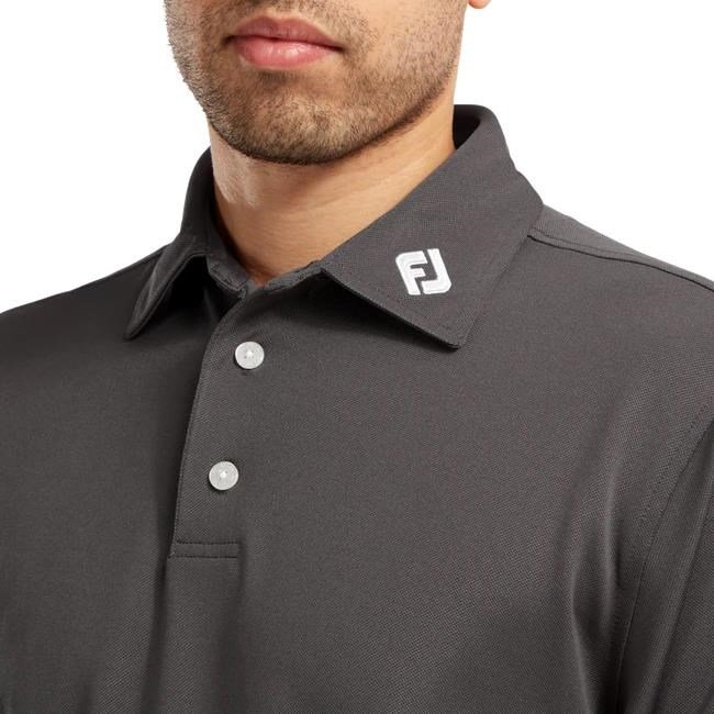 FootJoy Stretch Pique Solid Athletic Fit męskie polo, charcoal