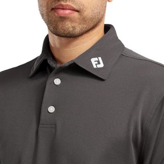 FootJoy Stretch Pique Solid Athletic Fit męskie polo, charcoal