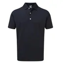 FootJoy Stretch Pique Solid Rib Knit Collar męskie polo, granatowe