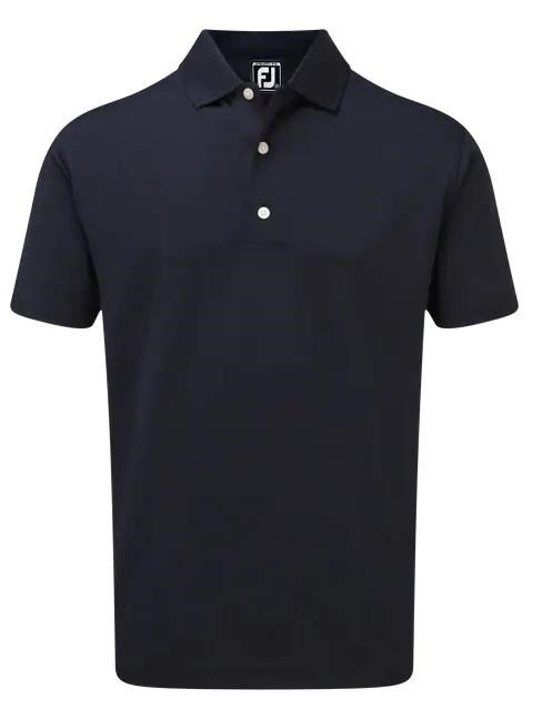 FootJoy Stretch Pique Solid Rib Knit Collar męskie polo, granatowe