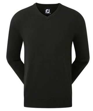 FootJoy Wool Blend V-Neck męski sweter, czarny