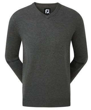 FootJoy Wool Blend V-Neck męski sweter, ciemno szary