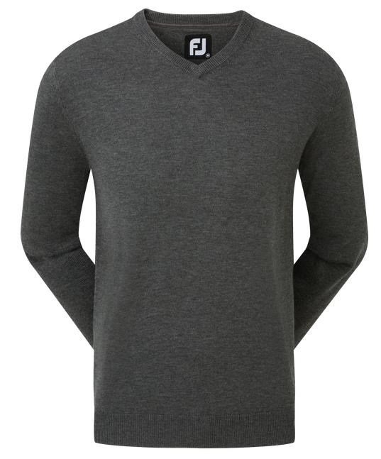 FootJoy Wool Blend V-Neck męski sweter, ciemno szary