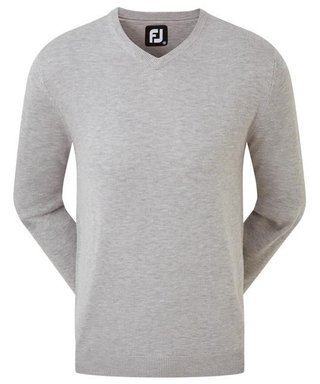 FootJoy Wool Blend V-Neck męski sweter, szary
