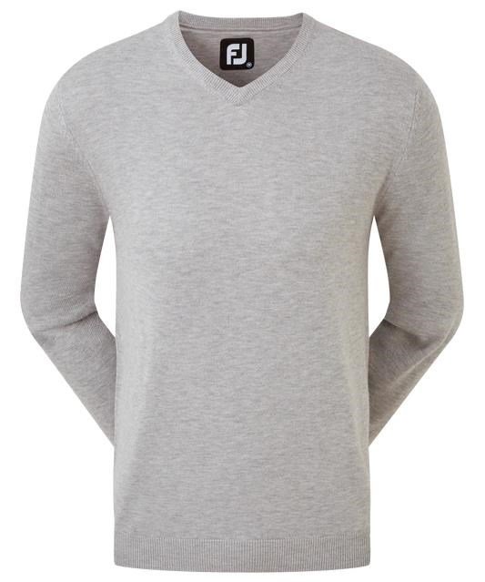 FootJoy Wool Blend V-Neck męski sweter, szary