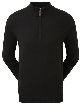 FootJoy Wool Blend 1/2 Zip męski sweter, czarny
