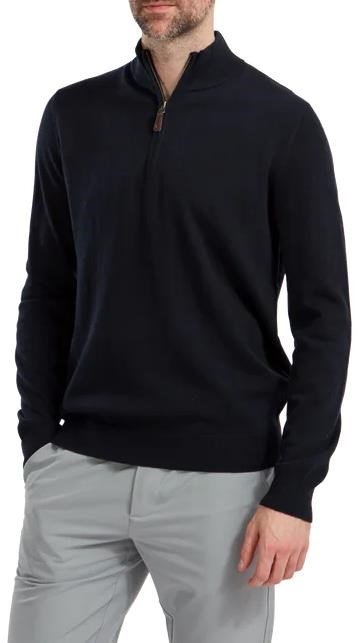 FootJoy Wool Blend 1/2 Zip męski sweter, granatowy