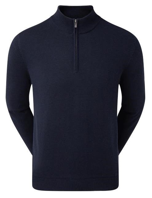 FootJoy Wool Blend Lined 1/2 Zip męski sweter, granatowy