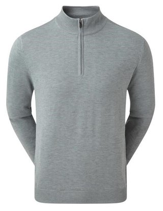 FootJoy Wool Blend Lined 1/2 Zip męski sweter, szary