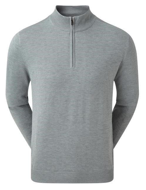 FootJoy Wool Blend Lined 1/2 Zip męski sweter, szary