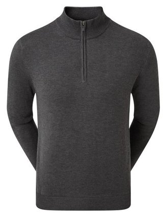 FootJoy Wool Blend Lined 1/2 Zip męski sweter, charcoal