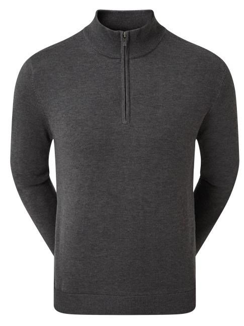 FootJoy Wool Blend Lined 1/2 Zip męski sweter, charcoal