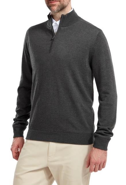 FootJoy Wool Blend Lined 1/2 Zip męski sweter, charcoal
