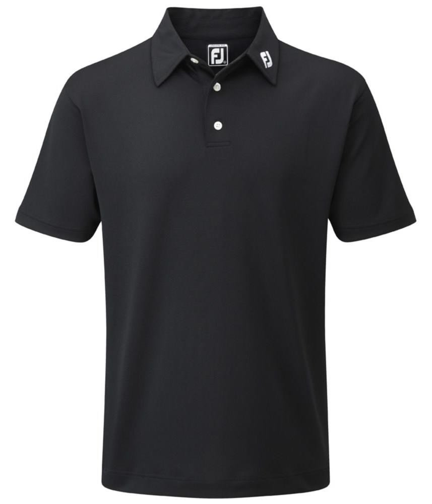 FootJoy Stretch Pique Solid męskie polo, czarne