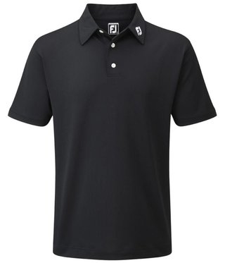 FootJoy Stretch Pique Solid męskie polo, czarne