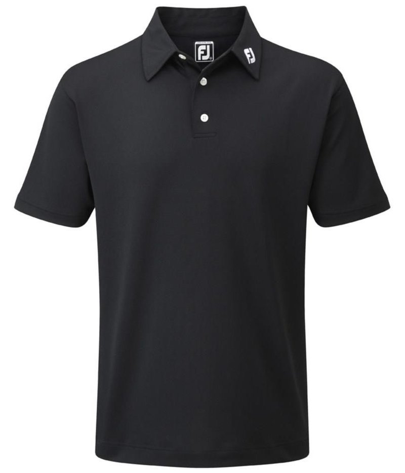 FootJoy Stretch Pique Solid męskie polo, czarne