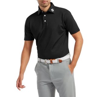 FootJoy Stretch Pique Solid męskie polo, czarne