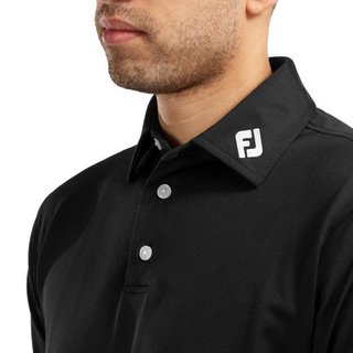 FootJoy Stretch Pique Solid męskie polo, czarne
