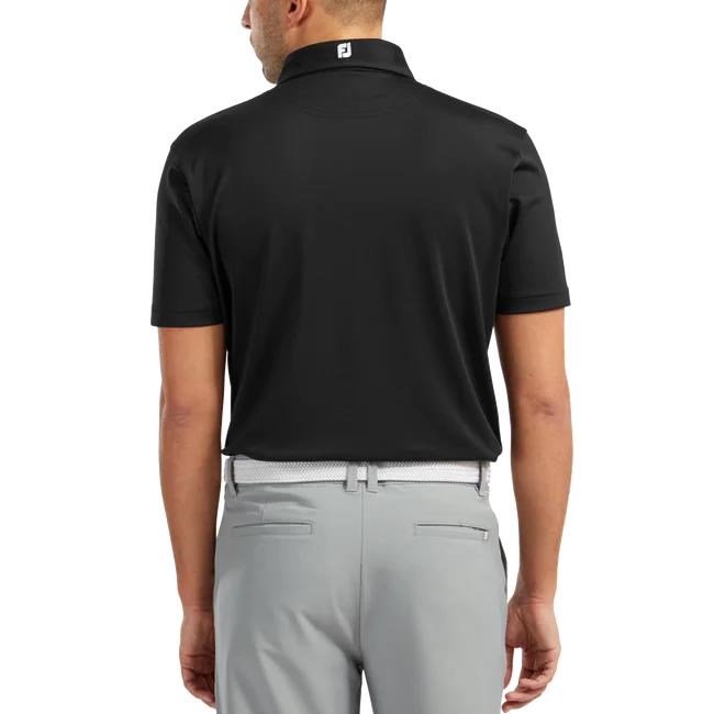 FootJoy Stretch Pique Solid męskie polo, czarne