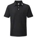 FootJoy Stretch Pique Solid męskie polo, czarne