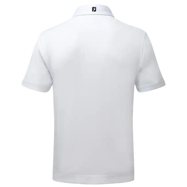 FootJoy Stretch Pique Solid Athletic Fit męskie polo, białe