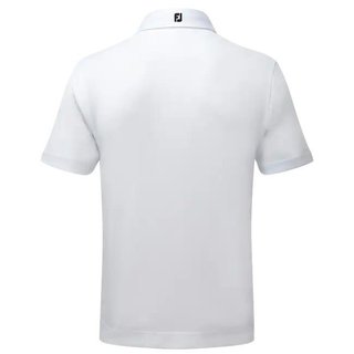 FootJoy Stretch Pique Solid Athletic Fit męskie polo, białe