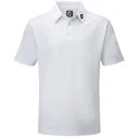 FootJoy Stretch Pique Solid Athletic Fit męskie polo, białe