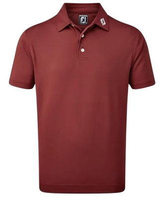 FootJoy Stretch Pique Solid Athletic Fit męskie polo, maroon