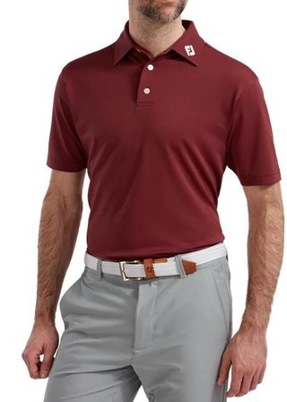 FootJoy Stretch Pique Solid Athletic Fit męskie polo, maroon