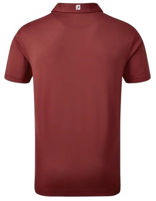 FootJoy Stretch Pique Solid Athletic Fit męskie polo, maroon