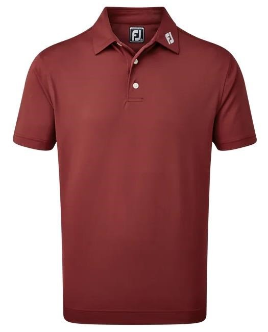 FootJoy Stretch Pique Solid Athletic Fit męskie polo, maroon