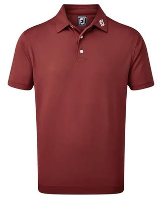 FootJoy Stretch Pique Solid Athletic Fit męskie polo, maroon