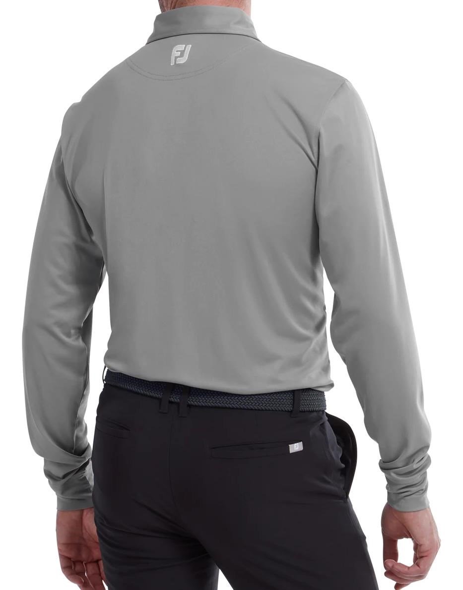 FootJoy Thermocool Self męskie polo z długim rękawem, szare
