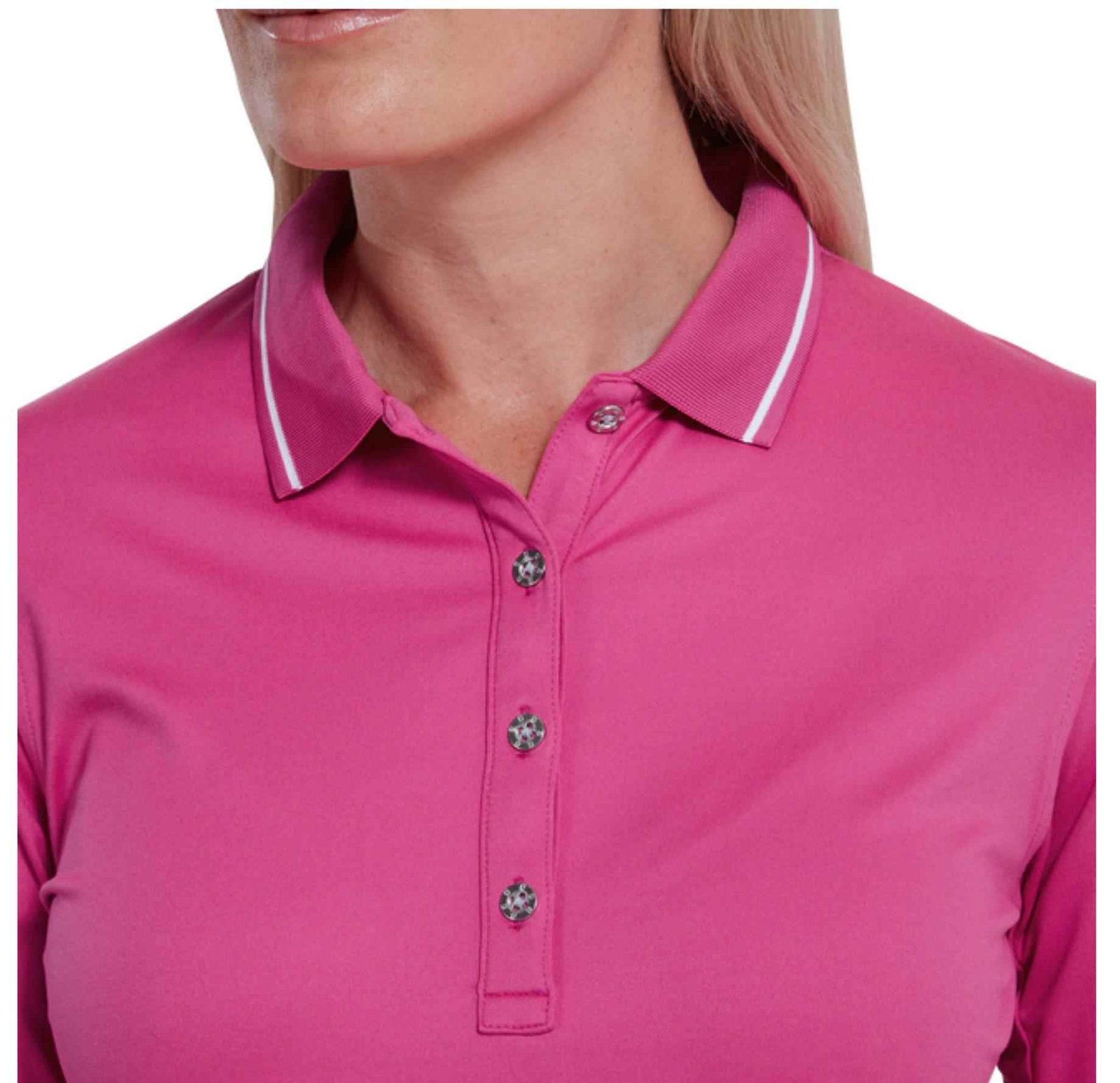 FootJoy Thermal Long Sleeved damskie polo, różowe