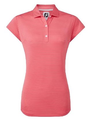 FootJoy Tonal Stripe Lisle damskie polo, coral