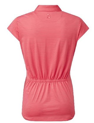 FootJoy Tonal Stripe Lisle damskie polo, coral