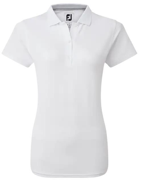 FootJoy Stretch Pique Solid damskie polo, białe