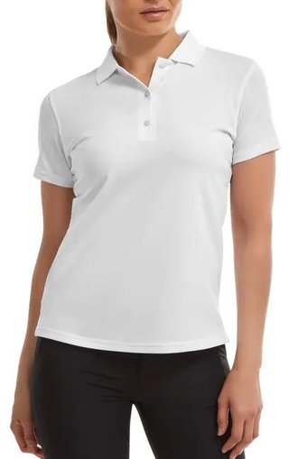 FootJoy Stretch Pique Solid damskie polo, białe