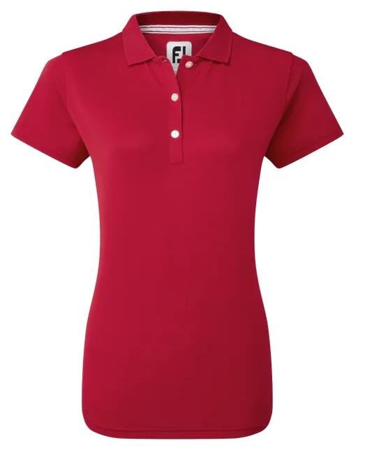 FootJoy Stretch Pique Solid damskie polo, czerwone