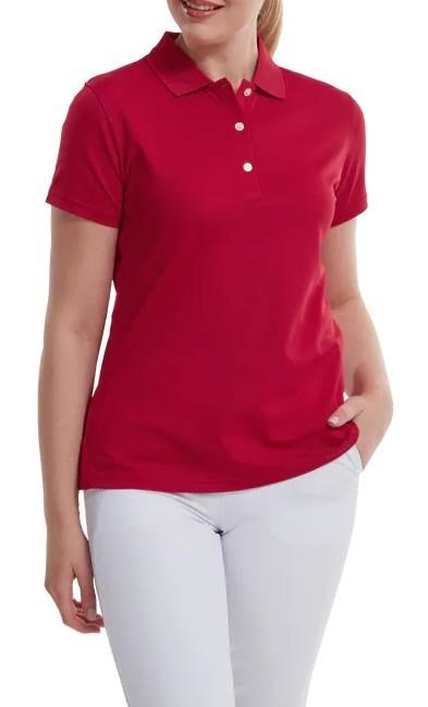 FootJoy Stretch Pique Solid damskie polo, czerwone