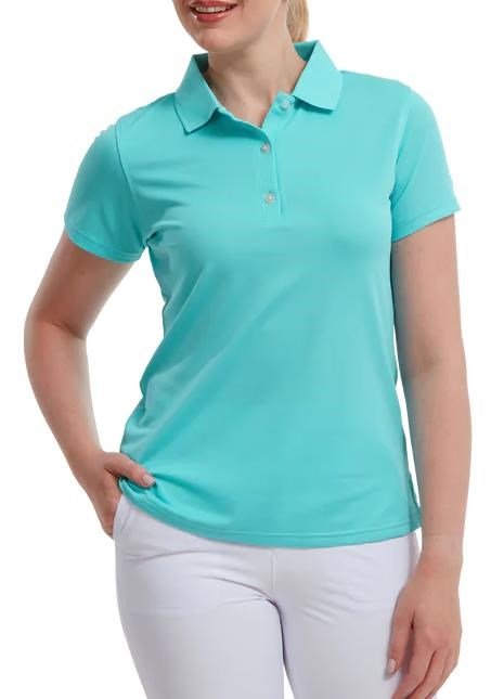 FootJoy Stretch Pique Solid damskie polo, aqua