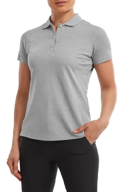 FootJoy Stretch Pique Solid damskie polo, szare