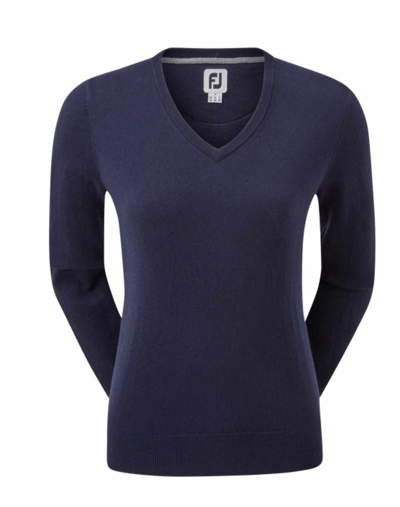 FootJoy Wool Blend V-Neck damski sweter, granatowy