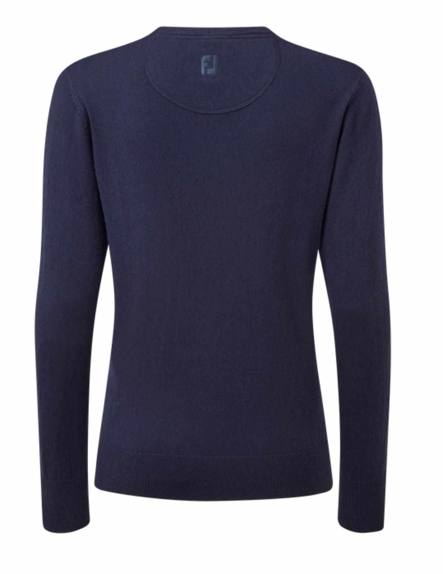 FootJoy Wool Blend V-Neck damski sweter, granatowy