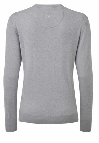 FootJoy Wool Blend V-Neck damski sweter, szary
