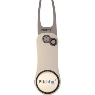 Pitchfix Hybrid 2.0 golf pitchfork + ballmarker, white/green