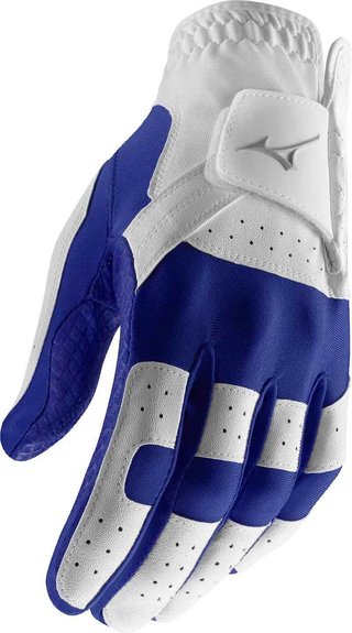 Mizuno Stretch męska rękawiczka golfowa, biało/niebieska