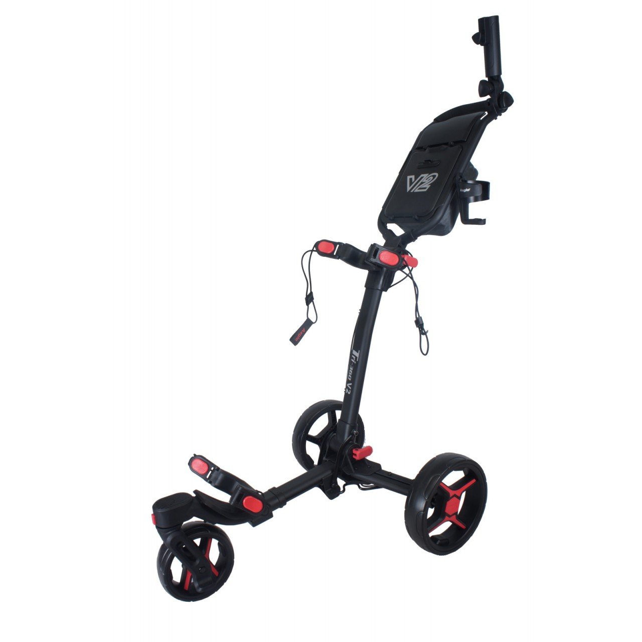 Axglo Tri-360 V2 wózek golfowy, czarno/czerwony